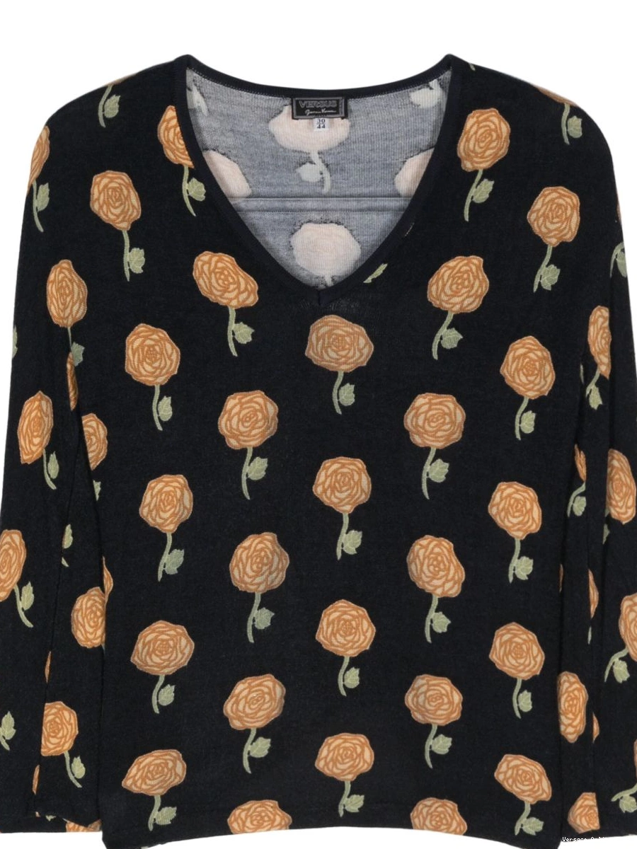 Cheap floral-print 2000s Versace Women jumper 0414